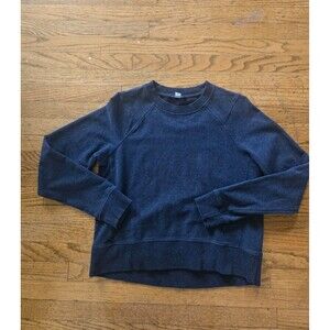 Lululemon Womens  All Yours Crop Crewneck Sweatshirt Navy Blue Size 4